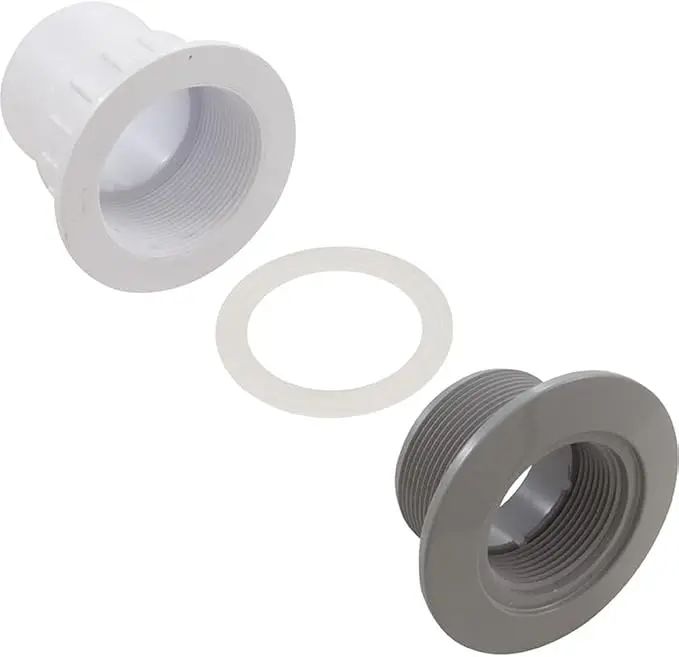 1.5-Inch Socket To 2-Inch Spigot Gray Fiberglass Pool Wall Fitting With Nut & Gasket | 25523-501-100 1
