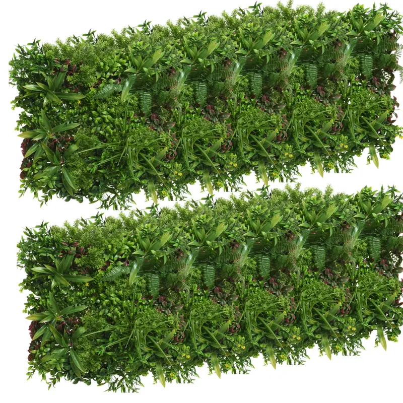10-Pack Lifelike Outdoor Foliage Wall Panels – Forest Style 1