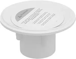 2-Inch White Socket Floor Inlet Fitting With 1.5-Inch Reducer – Model 25527-100-000 1