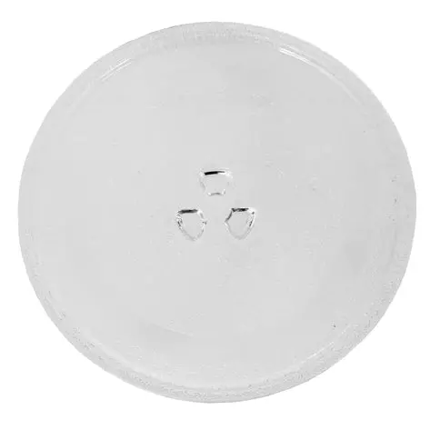 255Mm Universal Glass Turntable Plate With 3-Pip Alignment For 245Mm Microwave Cavities 1