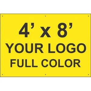 4-Foot By 8-Foot Vinyl Banner With Grommets – Lightweight Advertising Banner 1