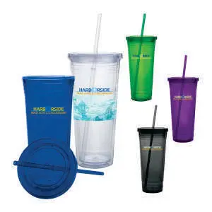 45857 Double-Wall Acrylic 24 Oz Tumbler – Clear Design 1