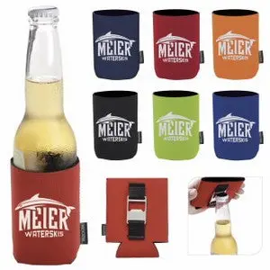46087 Koozie® Can Cooler With Built-In Bottle Opener 1