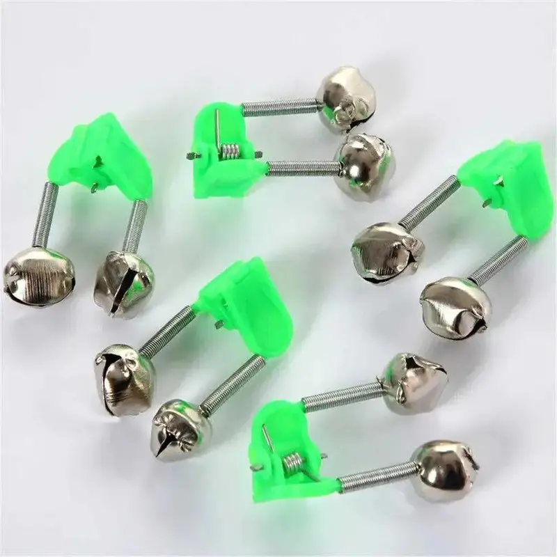 5-Piece Fishing Bite Alarm Kit – Adjustable Rod Clamp, Tip Ring, And Bell Set 1