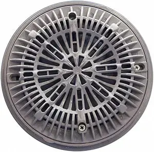 8-Inch Gray Galaxy Pool Drain Lid With Flat Frame (25537-001-000) 1