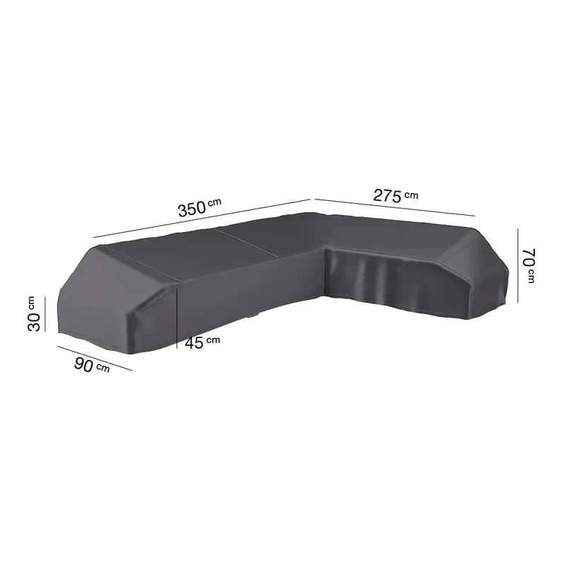 Aerocover L-Shaped Corner Outdoor Sofa Cover – 350 X 275 X 70Cm Platform Style 1
