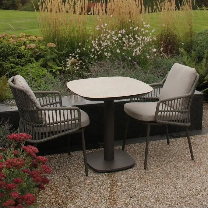Alicante Bistro Set With Latte-Finished Manolo Table | 4 Seasons Outdoor 1