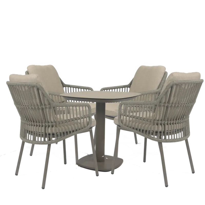 Alicante Four-Seat Dining Set With Terre-Finished Manolo Table – 4 Seasons Outdoor 1