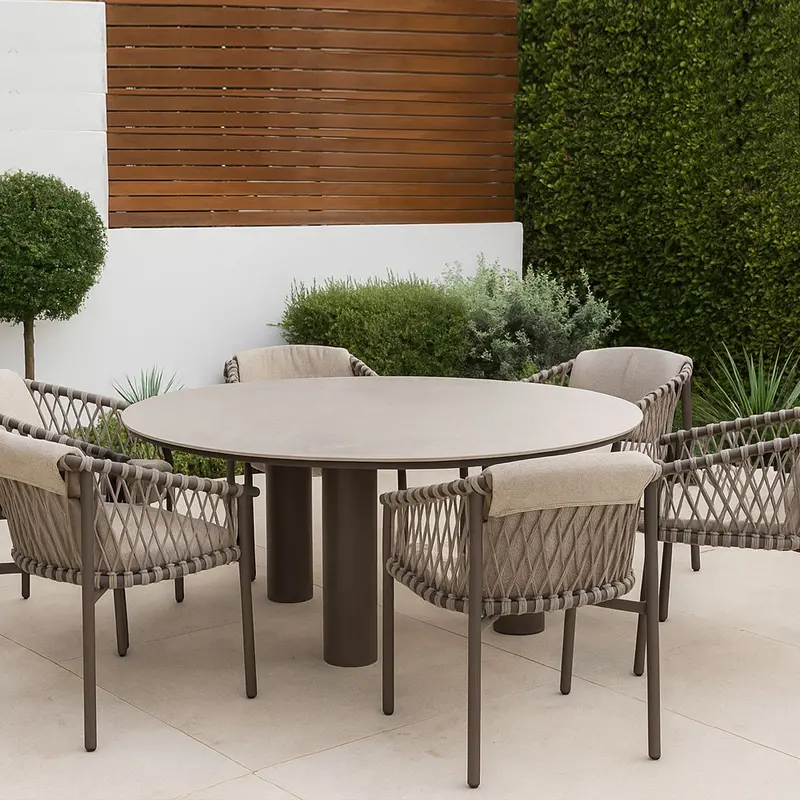 Allora 6-Seat Outdoor Dining Ensemble – Stylish & Durable Setup 1