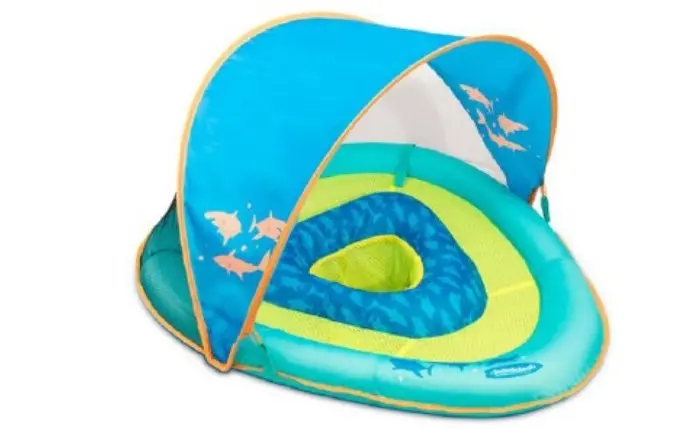 Aqua Leisure Sun Shade Baby Boat – Blue Floating Infant Seat (Auq-90-1011) 1