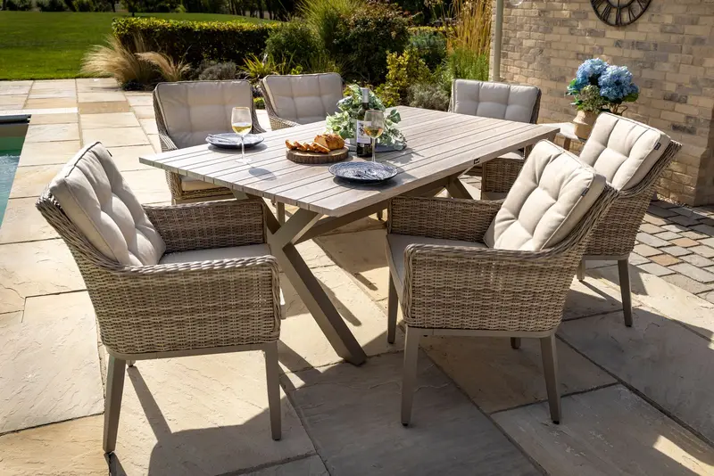 Arley 6-Person Rectangular Outdoor Dining Set – Hartman 1