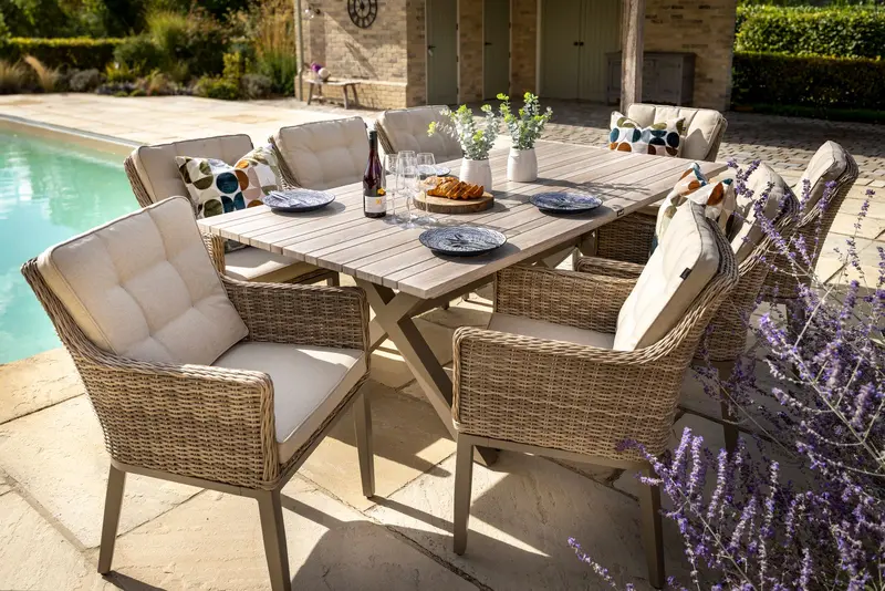 Arley 8-Person Rectangular Outdoor Dining Set – Hartman 1