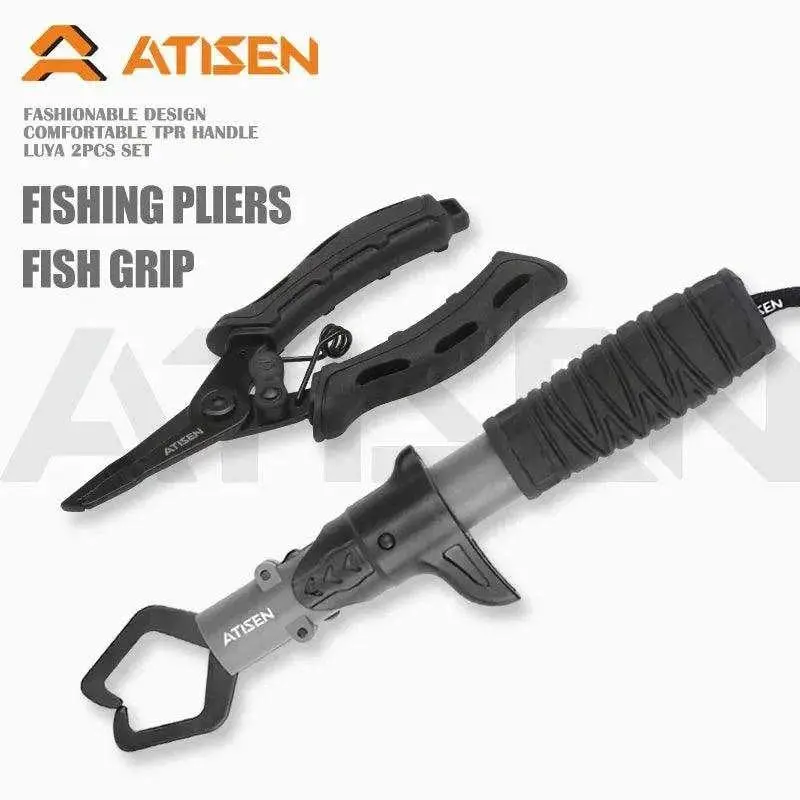 Atisen Stainless Steel Fishing Pliers & Fish Grip Set – 2-Piece Professional Kit 1
