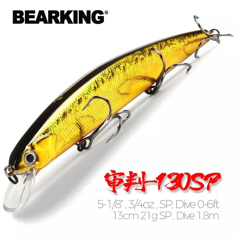Bearking 130Sp Jerkbait – 13Cm Long-Casting Minnow With Natural Swimming Motion 1