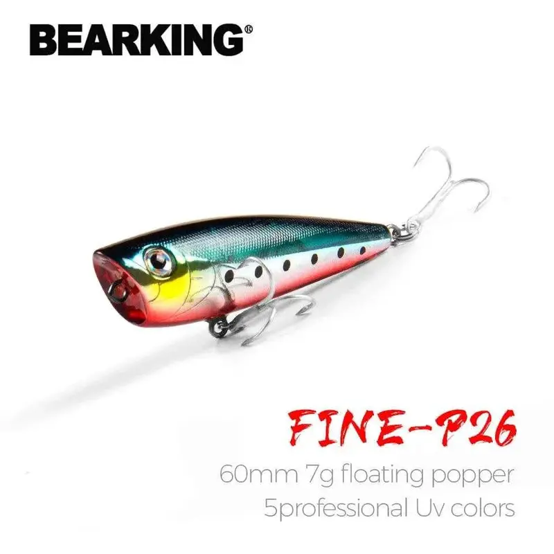 Bearking Popper Lure – 60Mm/7G Surface Walker With Wide Wave Motion 1
