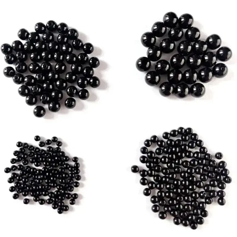 Black Fishing Beads Bulk Pack – 100-Piece (3Mm–8Mm) Non-Glow Assortment 1