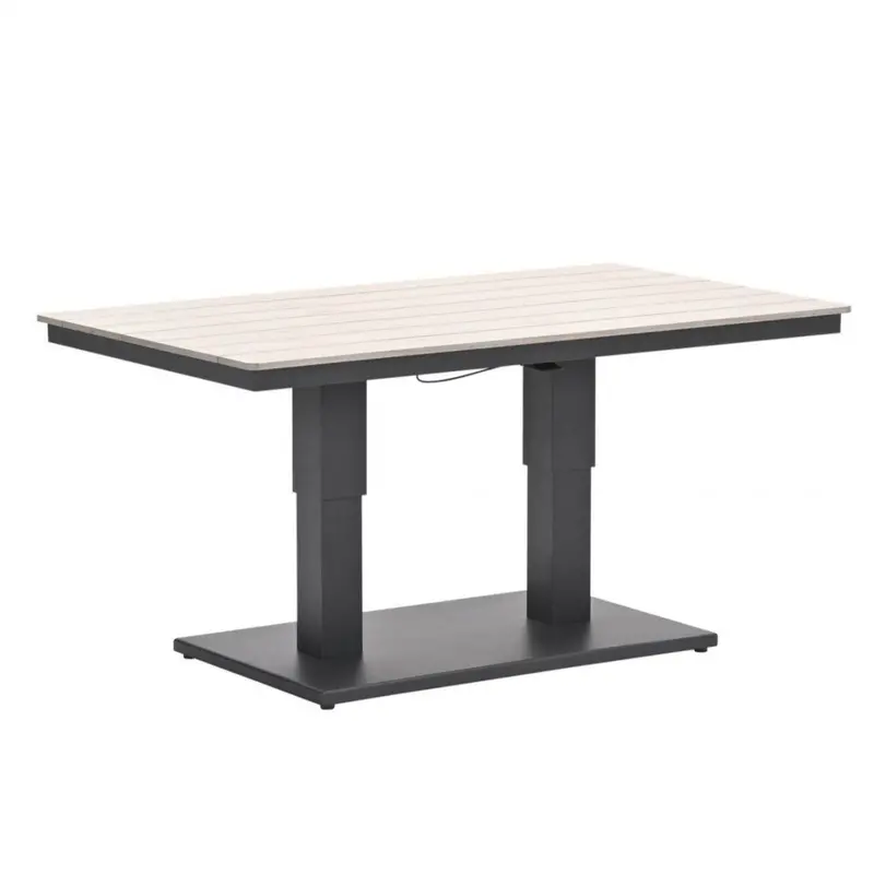 Bologna Height-Adjustable Outdoor Dining Table With Vironwood Top – Garden Impressions 1