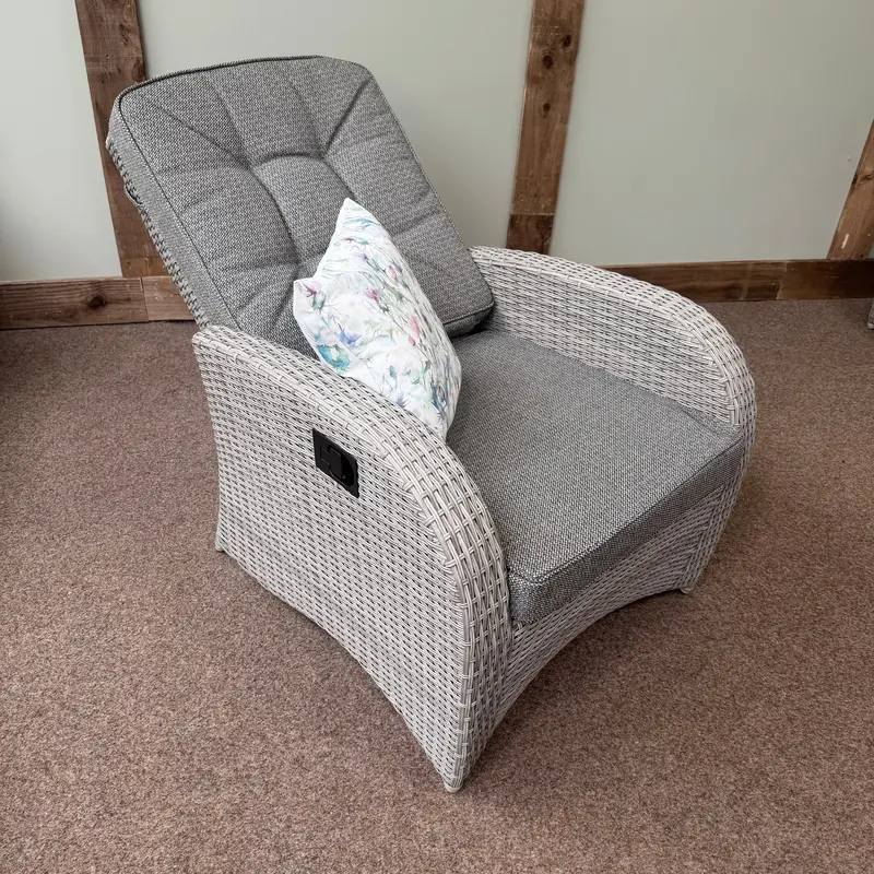 Bowness Reclining Outdoor Armchair In Grey – Vila 1