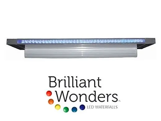Brilliant Wonders 48-Inch Back-Port Led Waterfall – 6-Inch Lip, White Finish (25677-430-000) 1