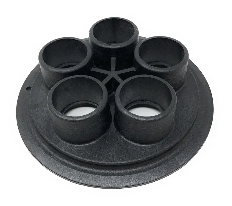 Caretaker 5-Port Bottom Plate Housing For 1.5-Inch Plumbing – Black | Part #1-9-215 1