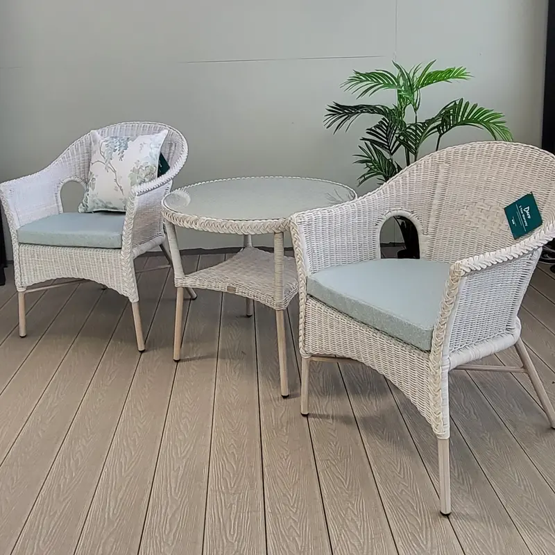 Cebu Bistro Set With Alora Duck Egg Cushions | Daro 1