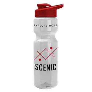 Champion Tb28D 28 Oz Transparent Sports Bottle With Drink-Thru Lid 1