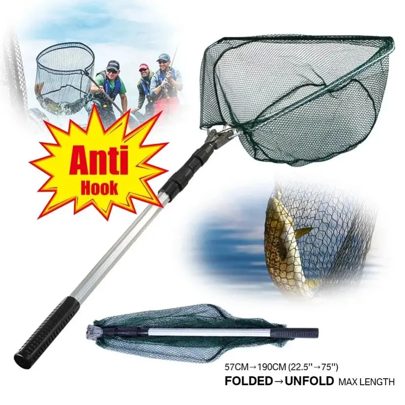 Collapsible Telescopic Fishing Net – Space-Saving, Durable Net For Easy Transport 1