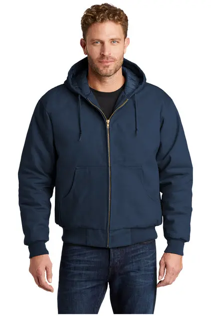 Cornerstone Tall Duck Cloth Hooded Work Jacket – Embroidered 1