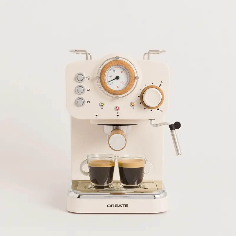 Create Retro Espresso Coffee Maker – Thera Matte Finish Stovetop Brewer 2