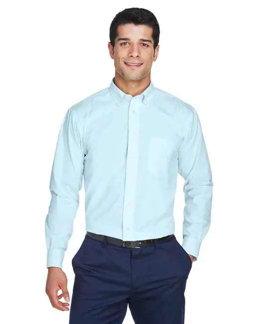 D630 – Devon & Jones Crown Collection Men’S Solid Oxford Shirt 1
