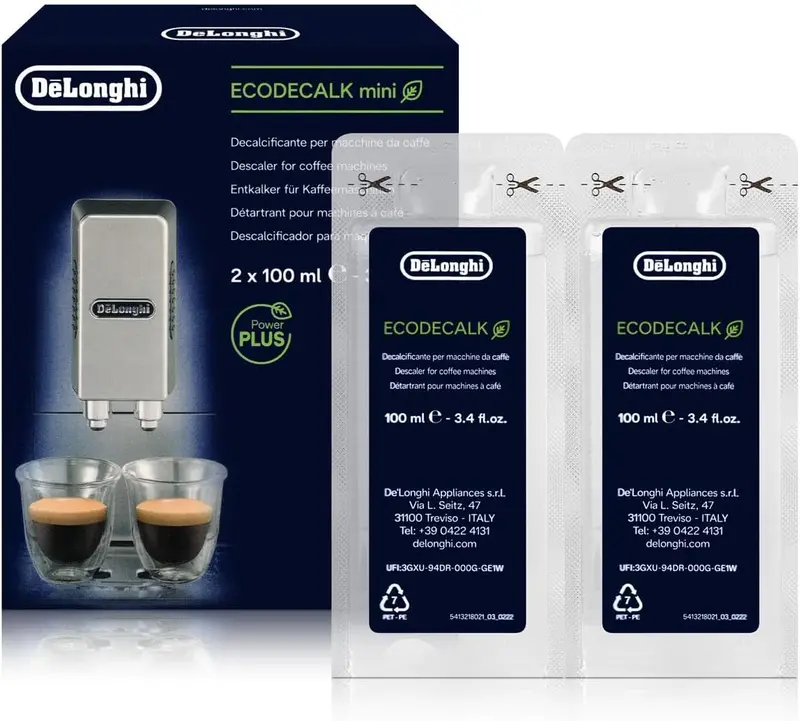 De'Longhi Ecodecalk Descaler – 2 X 100Ml Bottles For Coffee Machines 1