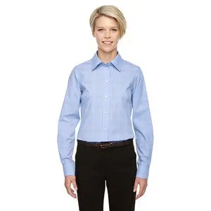 Devon & Jones Crown Woven Glen Plaid Shirt – Women'S Embroidered 1