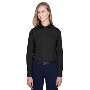 Devon & Jones Crown Woven Solid Broadcloth Shirt – Women'S Embroidered 1