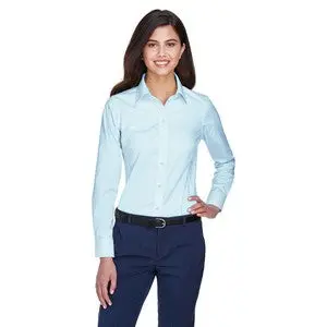 Devon & Jones Crown Woven Solid Oxford Shirt – Women'S Embroidered 1