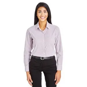 Devon & Jones Crownlux Micro Windowpane Shirt – Women'S Embroidered 1