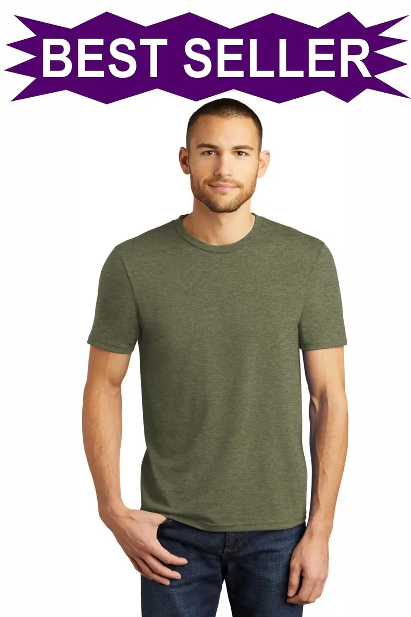 District Perfect Tri Tee Dm130 – Soft-Printed Cotton T-Shirt 1