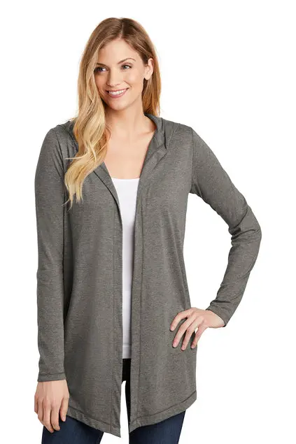 Dt156 – District Women’S Tri-Hooded Cardigan Sweater 1