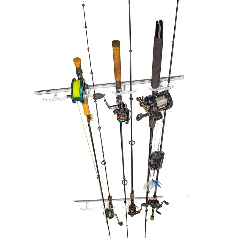 Dubro Hang-M-High Ceiling Rod Rack – Usa-Made Aluminum Fishing Rod Organizer 1