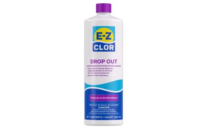 E-Z Clor Liquid Flocculant – 1 Quart Drop-Out Clarifier For Cloudy Water 1