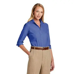 Embroidered Brooks Brothers Women'S Nailhead Texture Stretch Shirt – Wrinkle-Free (Style Bb18003) 1
