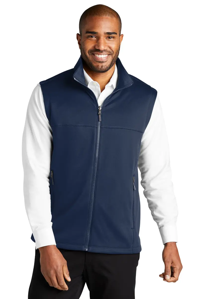Embroidered Port Authority Collective Smooth Fleece Vest – F906 1