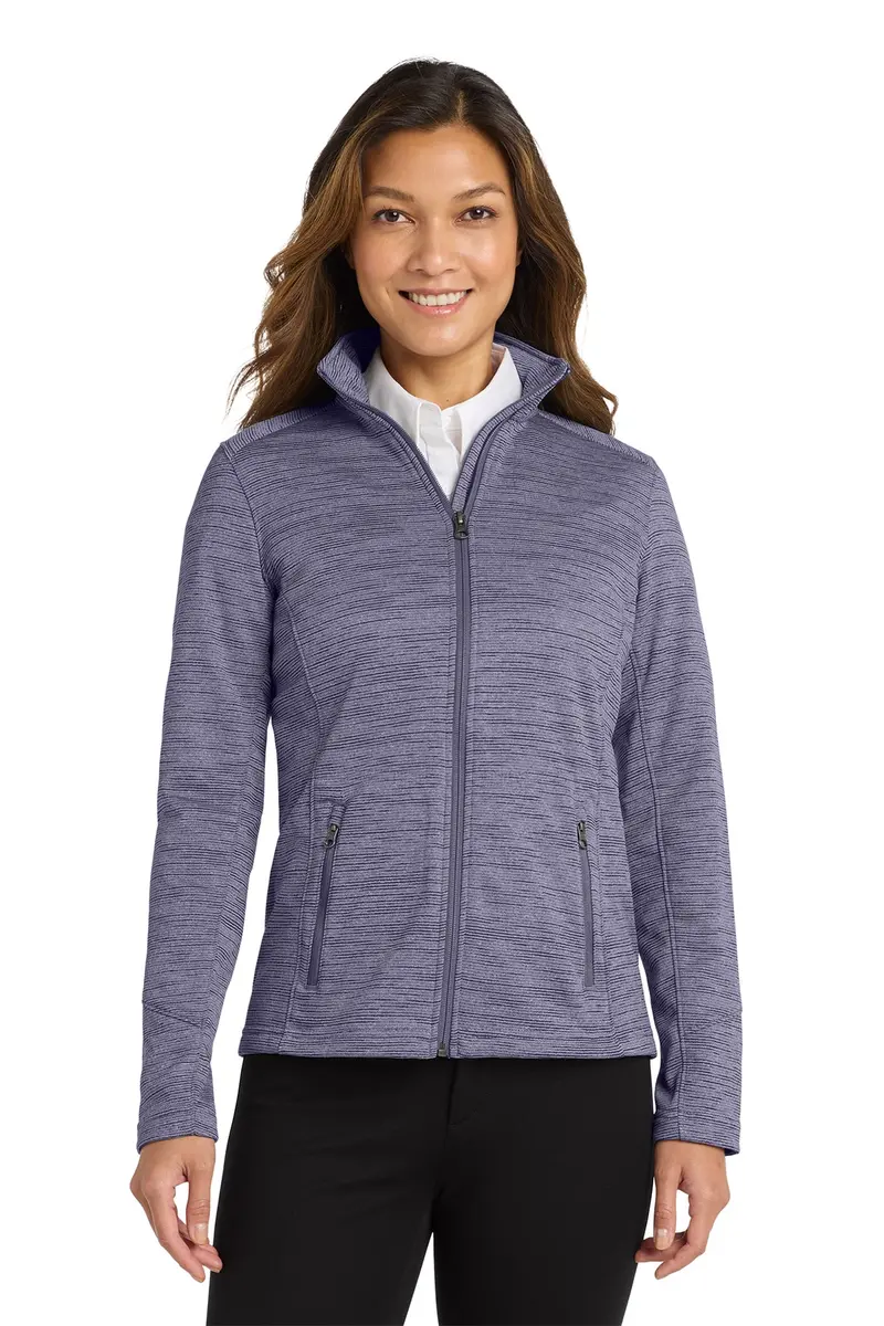 Embroidered Port Authority Ladies' Digi-Stripe Fleece Jacket – L231 1