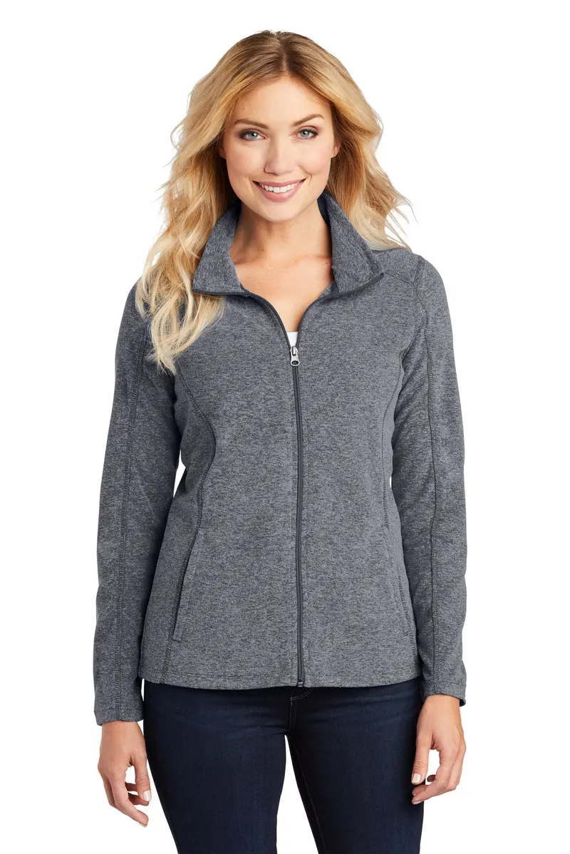 Embroidered Port Authority Ladies' Heather Microfleece Full-Zip – L235 1