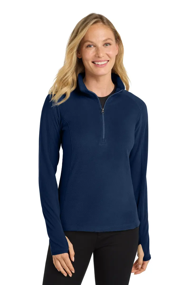 Embroidered Port Authority Ladies' Microfleece 1/2-Zip Pullover – L224 1