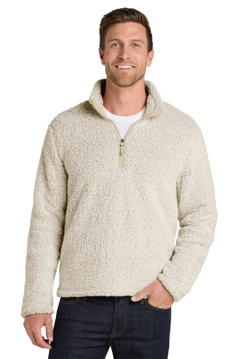 Embroidered Port Authority Men'S Cozy 1/4-Zip Fleece Sweater – F130 1