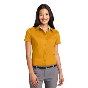 Embroidered Port Authority Women'S Short Sleeve Easy-Care Oxford Shirt (Style L508) 1