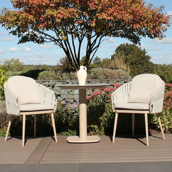 Eva Bistro Set With Latte Manolo Table | 4 Seasons Outdoor 1