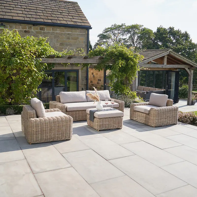 Ex-Display Como Natural Antique Outdoor Seating Set – Pacific Lifestyle 1