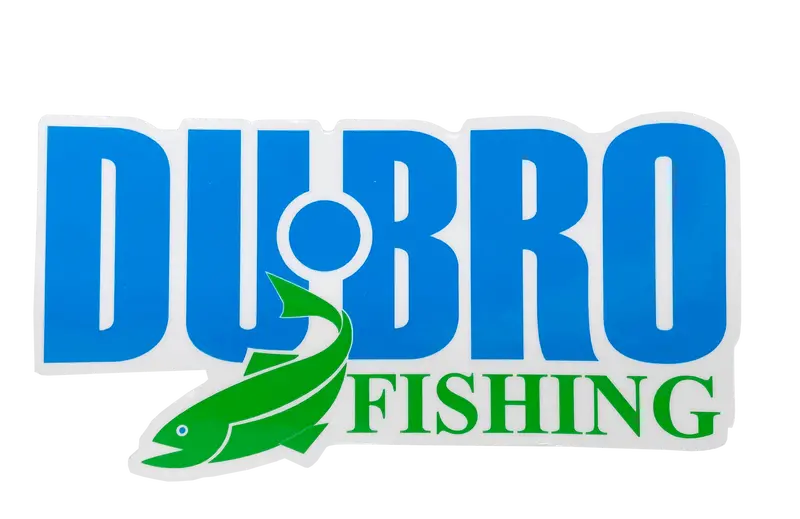 Free Dubro Fishing Vinyl Decal (5" X 2.75") – Durable Boat, Cooler & Tackle Box Sticker 1