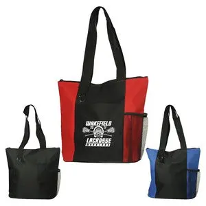 Fun Zippered Business Tote Bag – Organized Carry With Interior Pockets 1